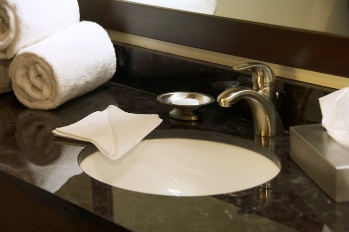 Bathroom Sink | Suites at Stratosphere Hotel, Casino & Tower, BW Premier Collection