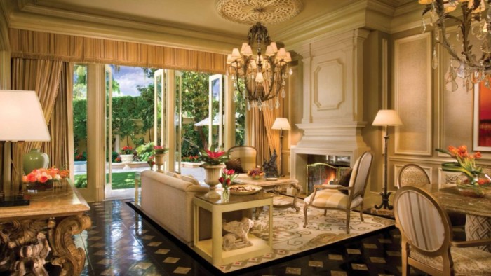 Las Vegas, Mirage suites, three bedroom villa's livingroom